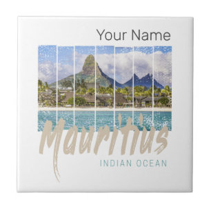 Mauritius Le Morne Brabant Mountain Souvenir Ceramic Tile