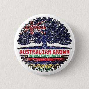 Mauritius Mauritian Australian Australia Tree Flag 6 Cm Round Badge