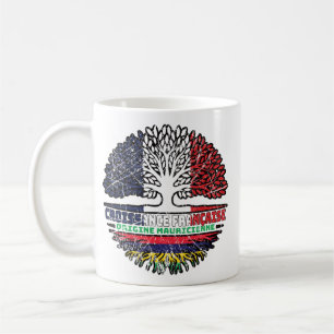 Mauritius Mauritian French France Tree Roots Flag Coffee Mug