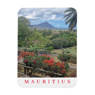 Mauritius panoramic view fridge magnet
