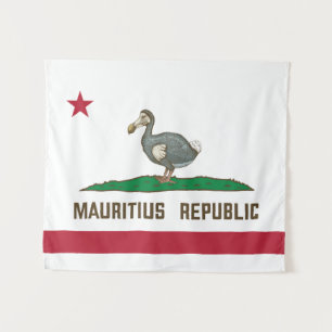 Mauritius Republic California Flag Dodo Tapestry