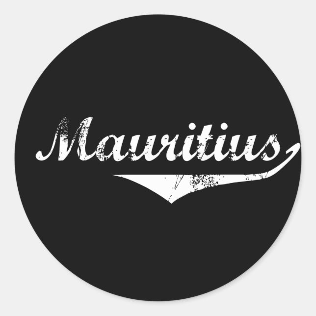 Mauritius Revolution Style Classic Round Sticker (Front)