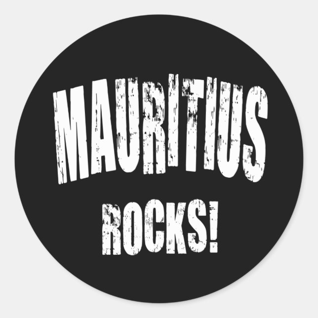 Mauritius Rocks! Classic Round Sticker (Front)