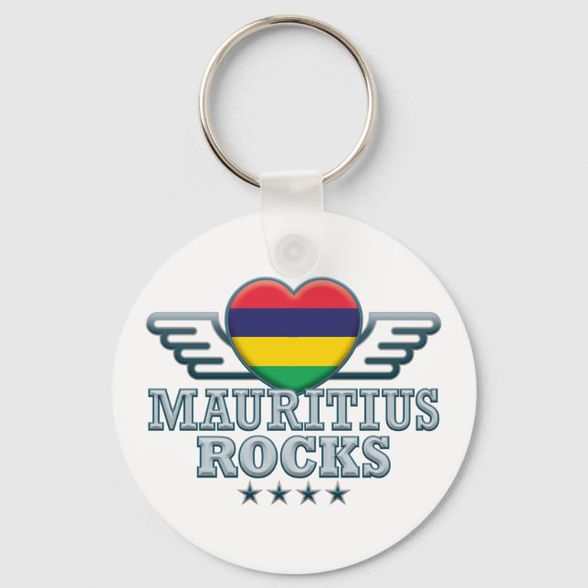 Mauritius Rocks v2 Key Ring (Front)