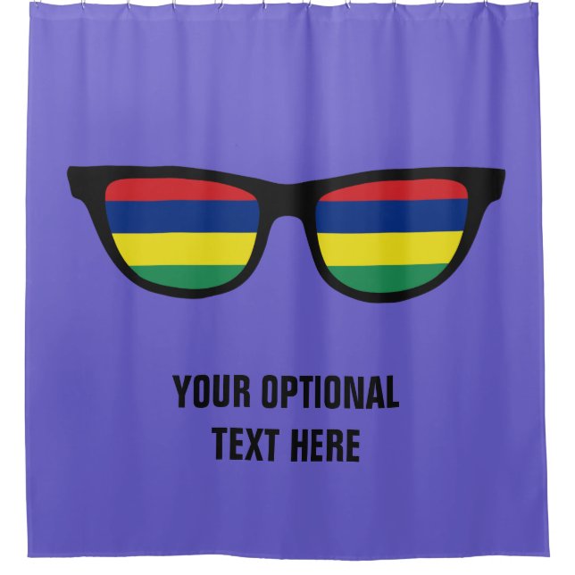 Mauritius Shades custom shower curtain (Front)