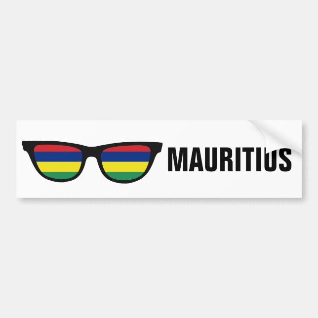 Mauritius Shades custom text & colour bumpersticke Bumper Sticker (Front)
