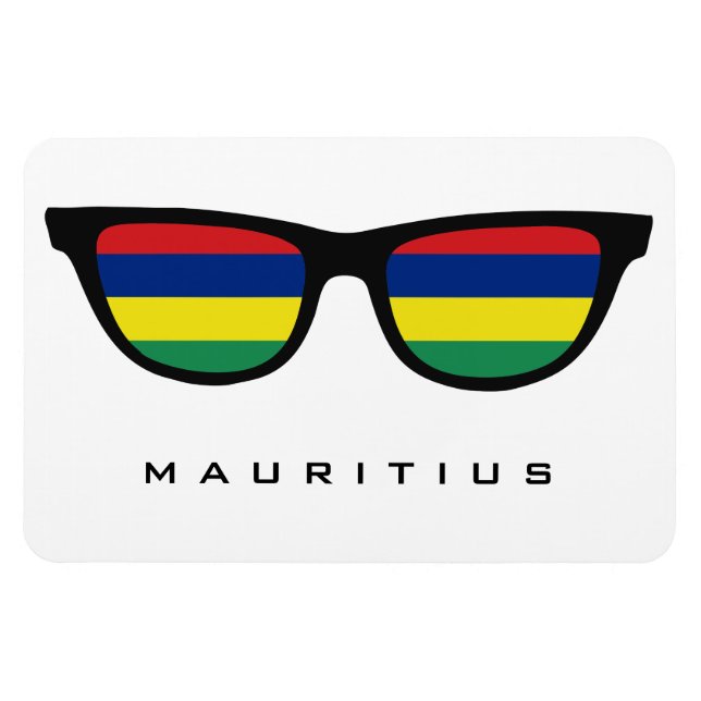 Mauritius Shades custom text & colour magnet (Horizontal)