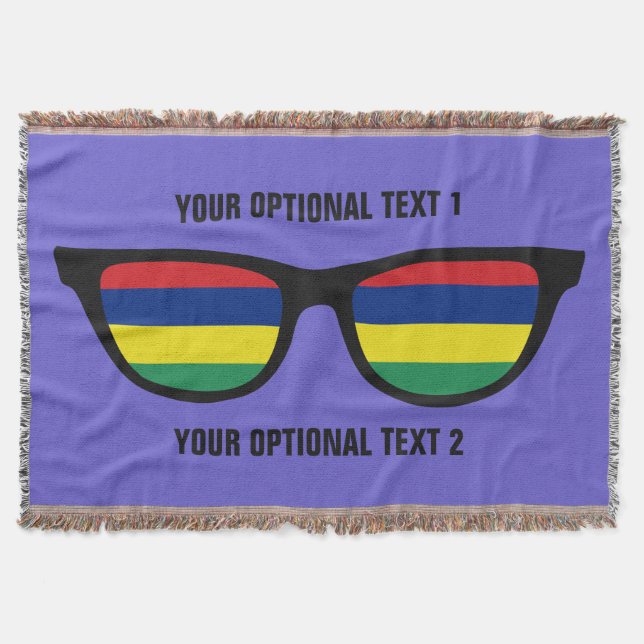 Mauritius Shades custom throw blanket (Front)