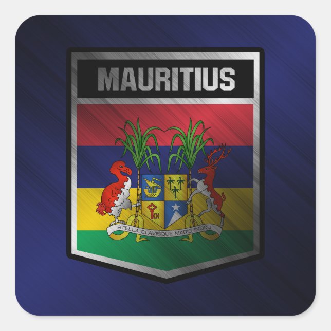 Mauritius Square Sticker (Front)
