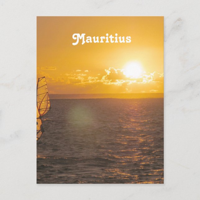 Mauritius Sunset Postcard (Front)