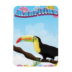 Mauritius travel poster magnet