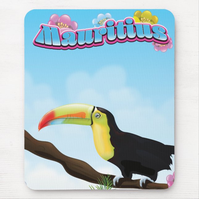 Mauritius travel poster mouse pad (Front)