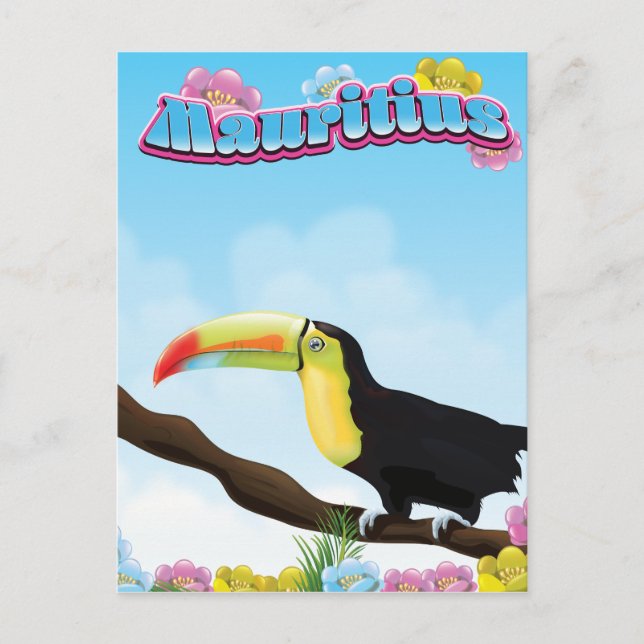 Mauritius travel poster postcard (Front)