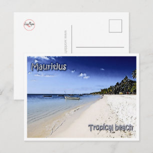 Mauritius - Tropical beach - Postcard