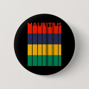 Mauritius Vintage Mauritian Flag Vacation 6 Cm Round Badge