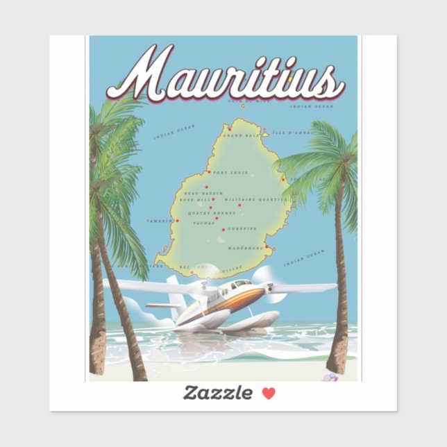 Mauritius vintage travel poster (Sheet)