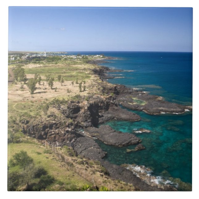 Mauritius, Western Mauritius, Belle Vue, Ocean Ceramic Tile (Front)