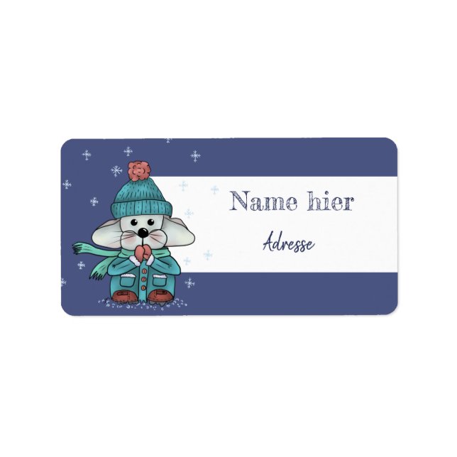 Maus im Schnee Label (Front)