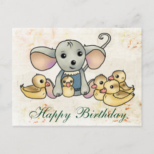 Maus mit Entchen Postcard