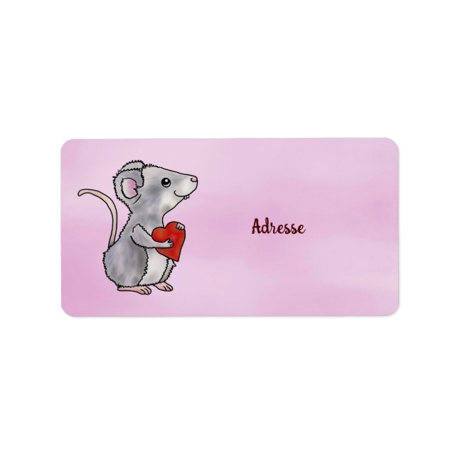 Maus mit Herz  Label (Front)