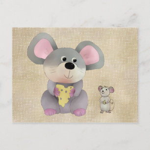 Maus mit Käse Postcard