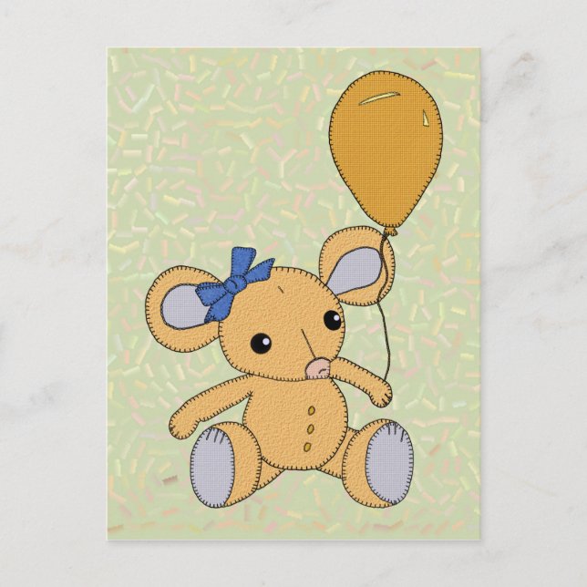 Mäuschen mit Ballon Postcard (Front)