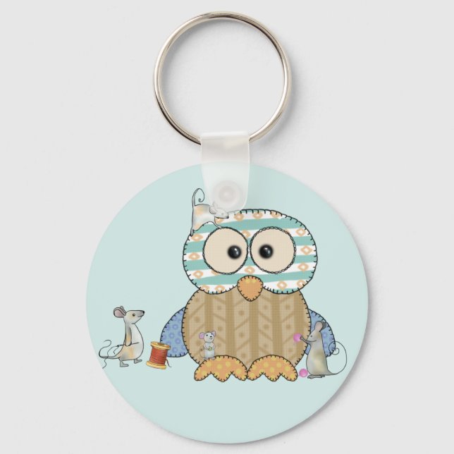 Mäuse nähen Eule Key Ring (Front)