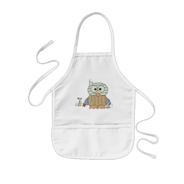Mäuse nähen Eule Kids Apron (Front)
