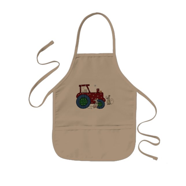 Mäuse nähen trecker kids apron (Front)