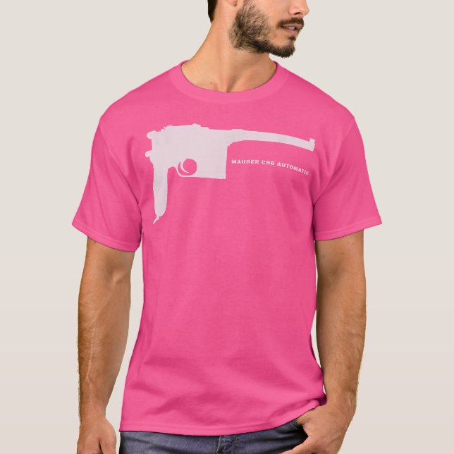 Mauser C96 Automatic Ww1 German Pistol Gun T-Shirt (Front)