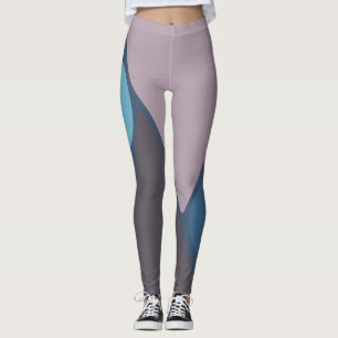 Mauve and blue graphic II Leggings