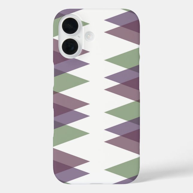 Mauve and green triangles Case-Mate iPhone case (Back)