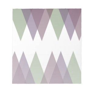 Mauve and green triangles notepad