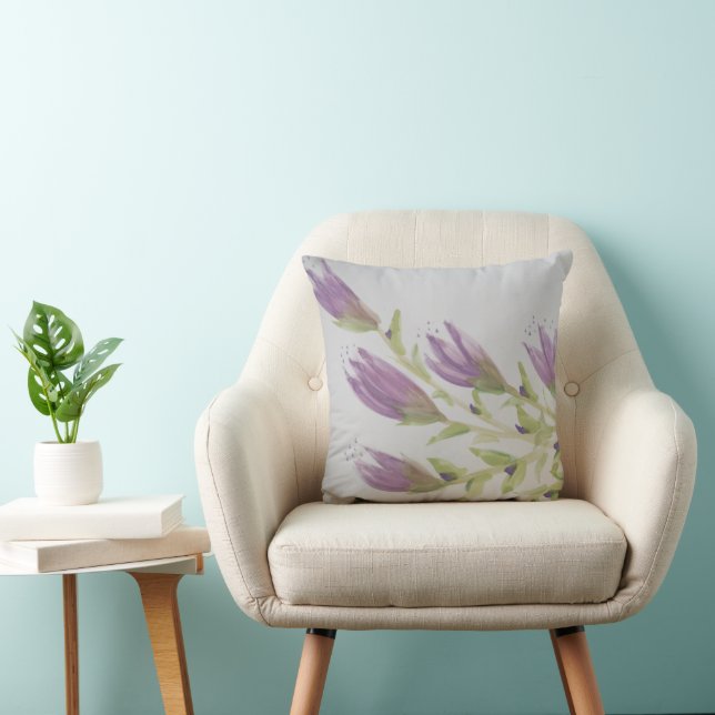 Mauve and Grey Cushion (Chair)