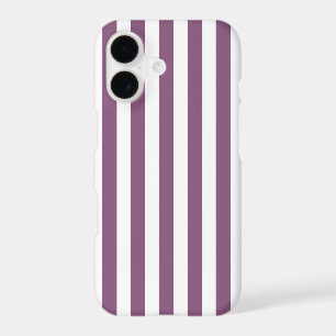 Mauve and white candy stripes