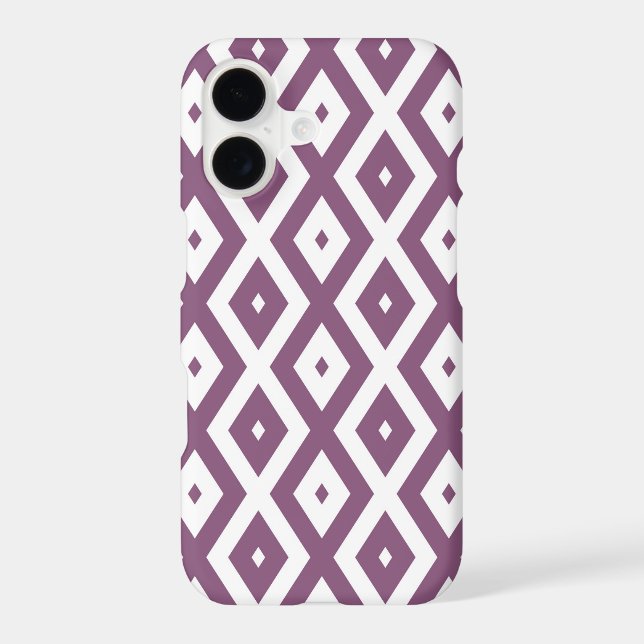 Mauve and white diamond pattern (Back)