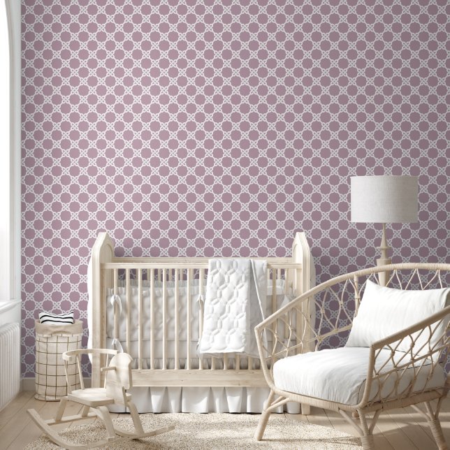 Mauve and White Knot - Background Changeable Wallpaper (Kids)
