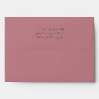Mauve Baby Birth Announcement Envelope
