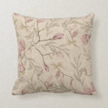 Mauve & Beige Vintage Floral Watercolor Pattern Cushion<br><div class="desc">A pretty,  vintage style floral watercolor pattern with neutral soft beige background and mauve flowers.</div>