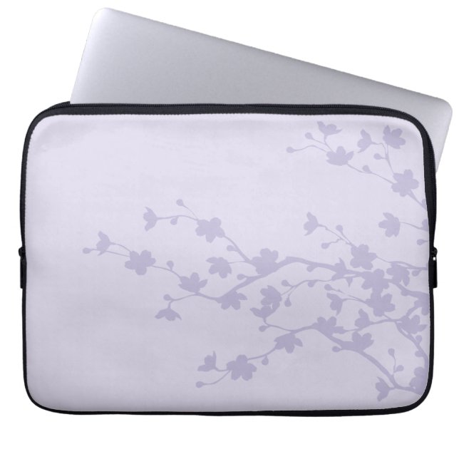 Mauve Blossoms Laptop Sleeve (Front)