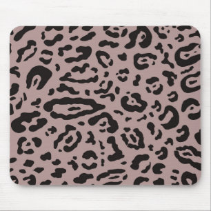 Mauve Blush Pink Cheetah Leopard Animal Print Mouse Pad