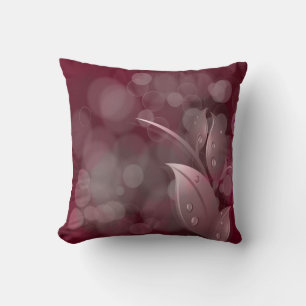 Mauve Bokeh Leaves American MoJo Cushion