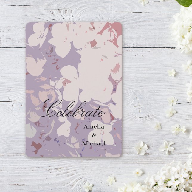 Mauve botanical Wedding Invitation (Creator Uploaded)
