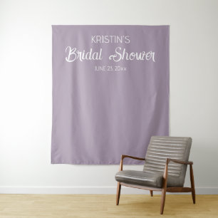 Mauve Bridal Shower Photo Backdrop Tapestry