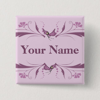 Mauve Button with Butterfairies