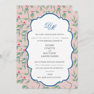 Mauve Chalk Rehearsal Dinner Invitation