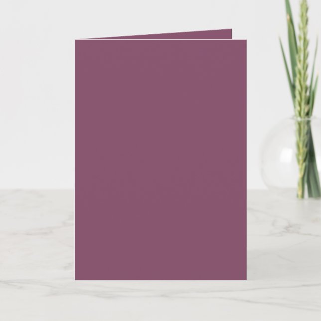 Mauve Colour Holiday Card (Front)