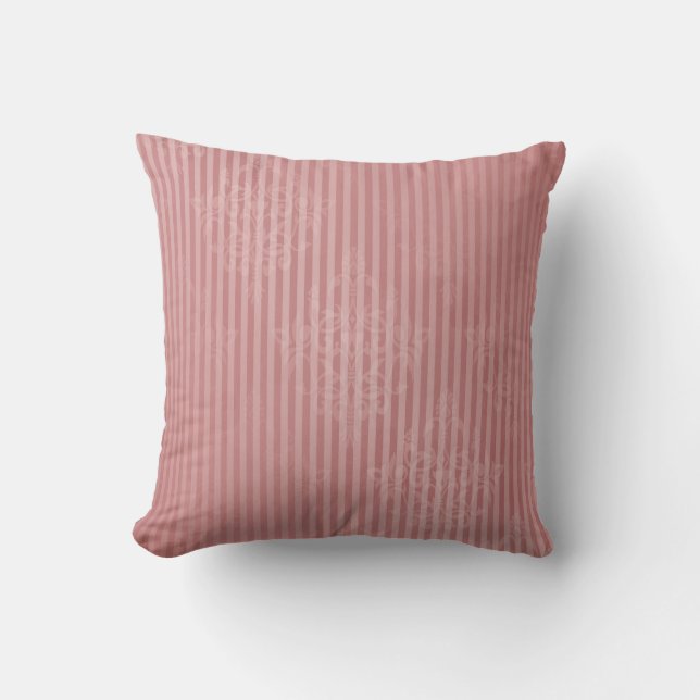 Mauve Colour Luxurious Pattern Throw Pillow (Front)