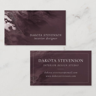 Mauve Crystal Agate   Dusty Rose Pink Marble Stone Business Card