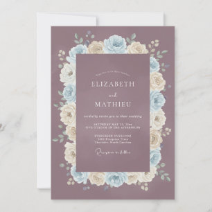 Mauve Delicate Winter Wedding Invitation